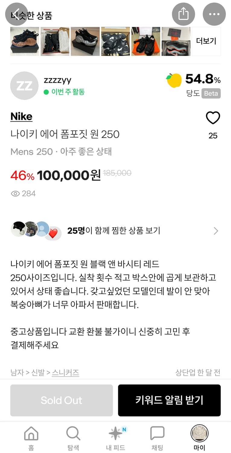 나이키 에어 폼포짓 원 250 상품이미지1