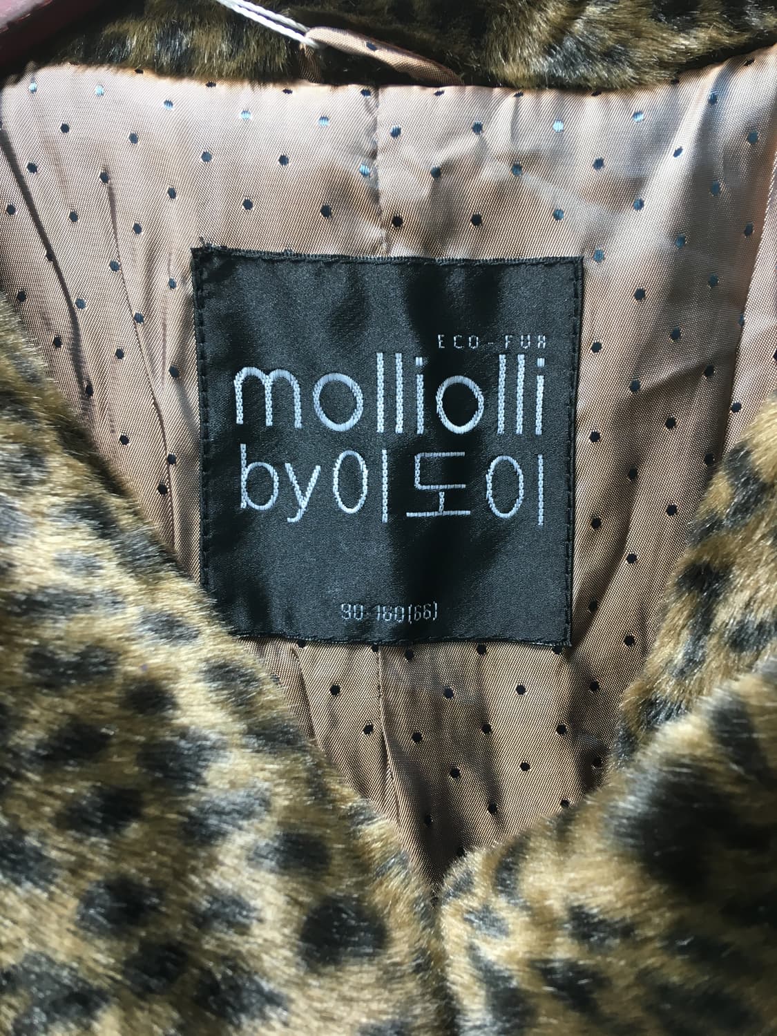 molliolli by 이도이 호피 퍼 조끼 상품이미지9