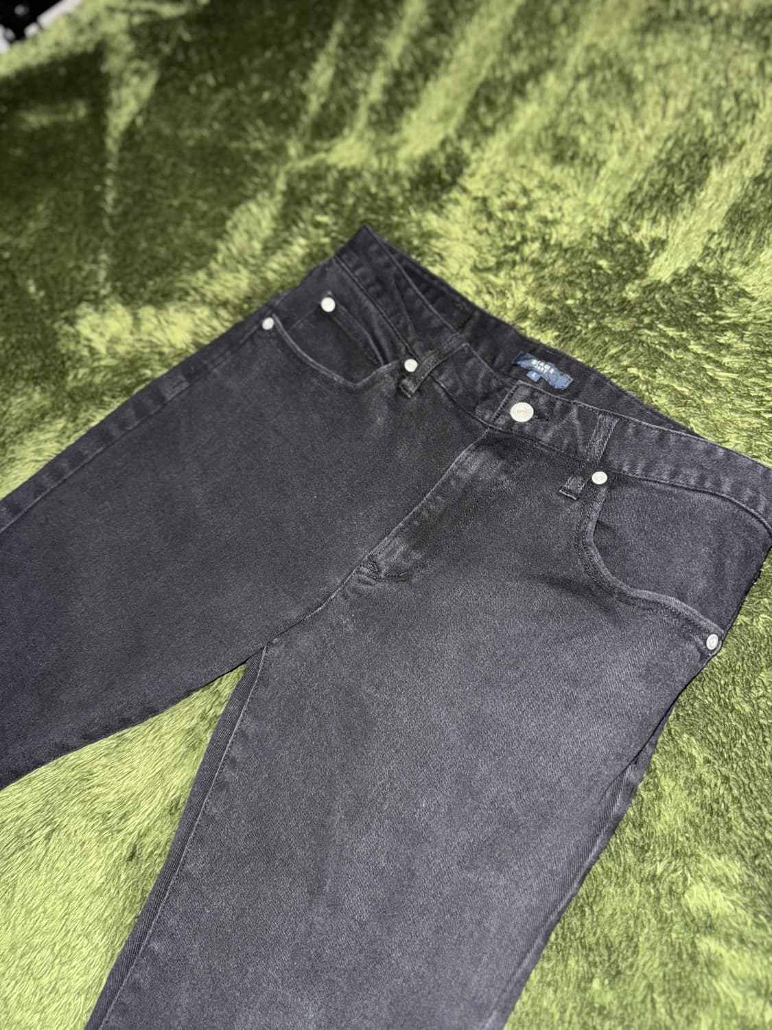 [L] Beams 빔즈 하트 재팬 워싱 코튼 팬츠 블랙 상품이미지6