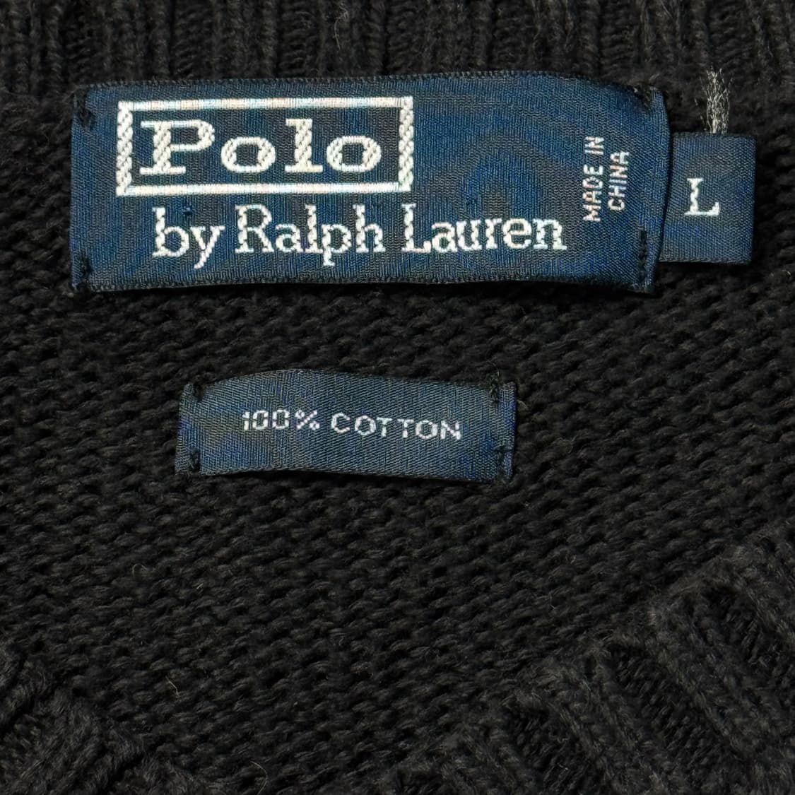(L) 폴로 랄프로렌 코튼 니트 블랙 상품이미지4