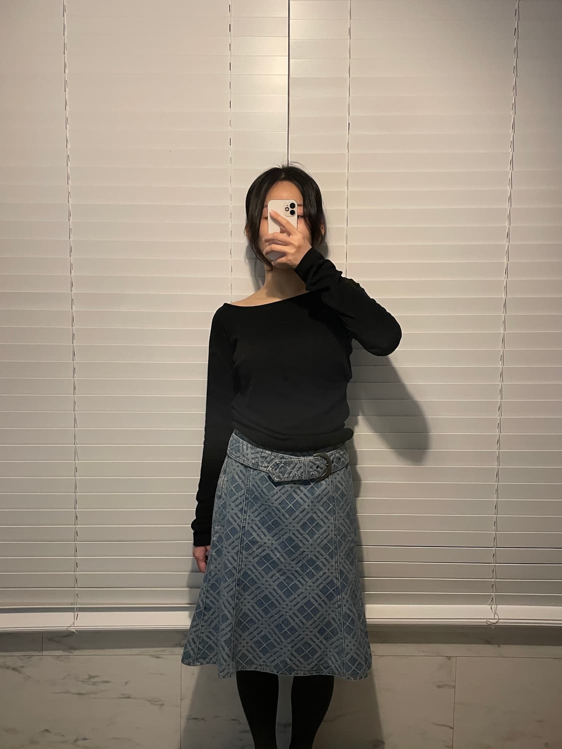 버버리 블루라벨 데님 스커트 상품이미지4