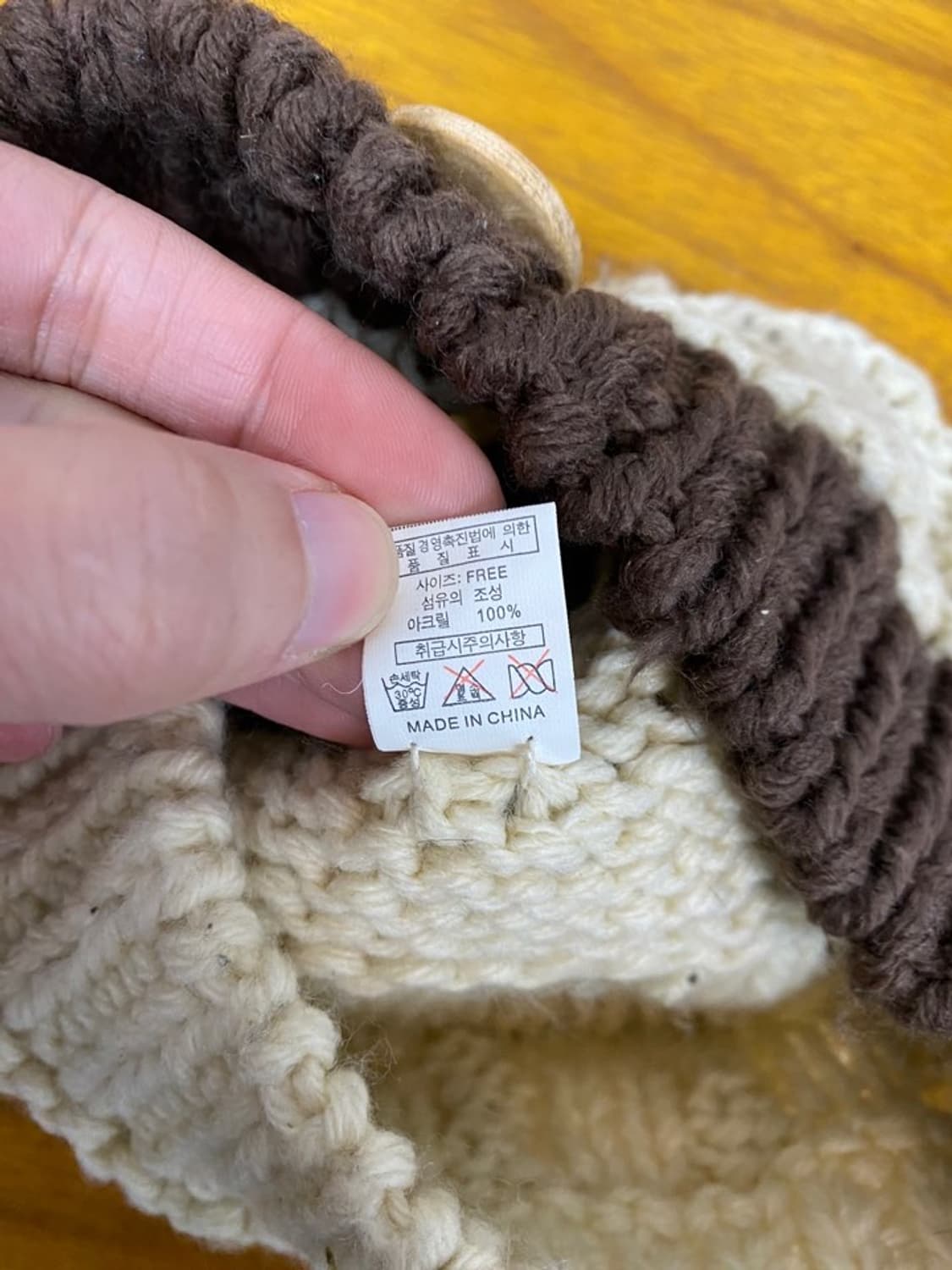 빈티지 컬러블럭 비니 상품이미지3