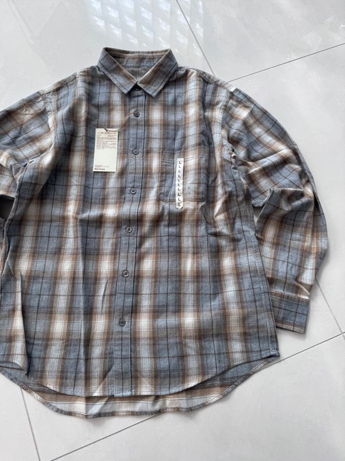LONG SLEEVE PLAID SHIRT 긴팔 플레드 셔츠 상품이미지1