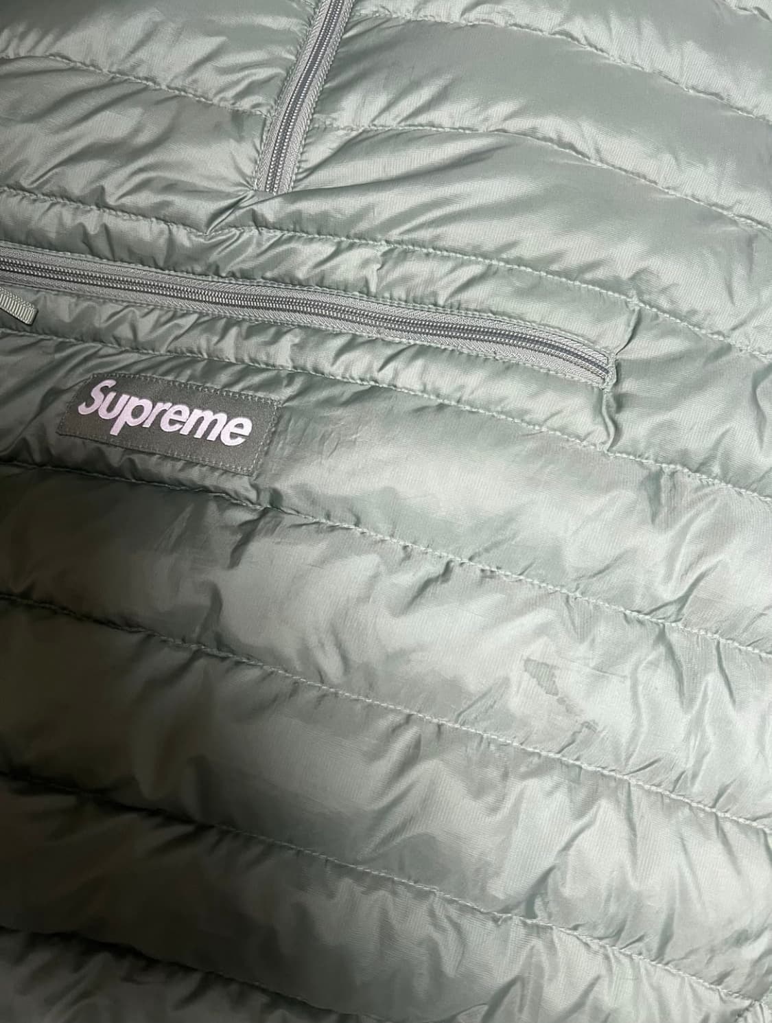 [L] 슈프림 마이크로 다운 하프 풀오버 경량패딩 올리브 상품이미지6