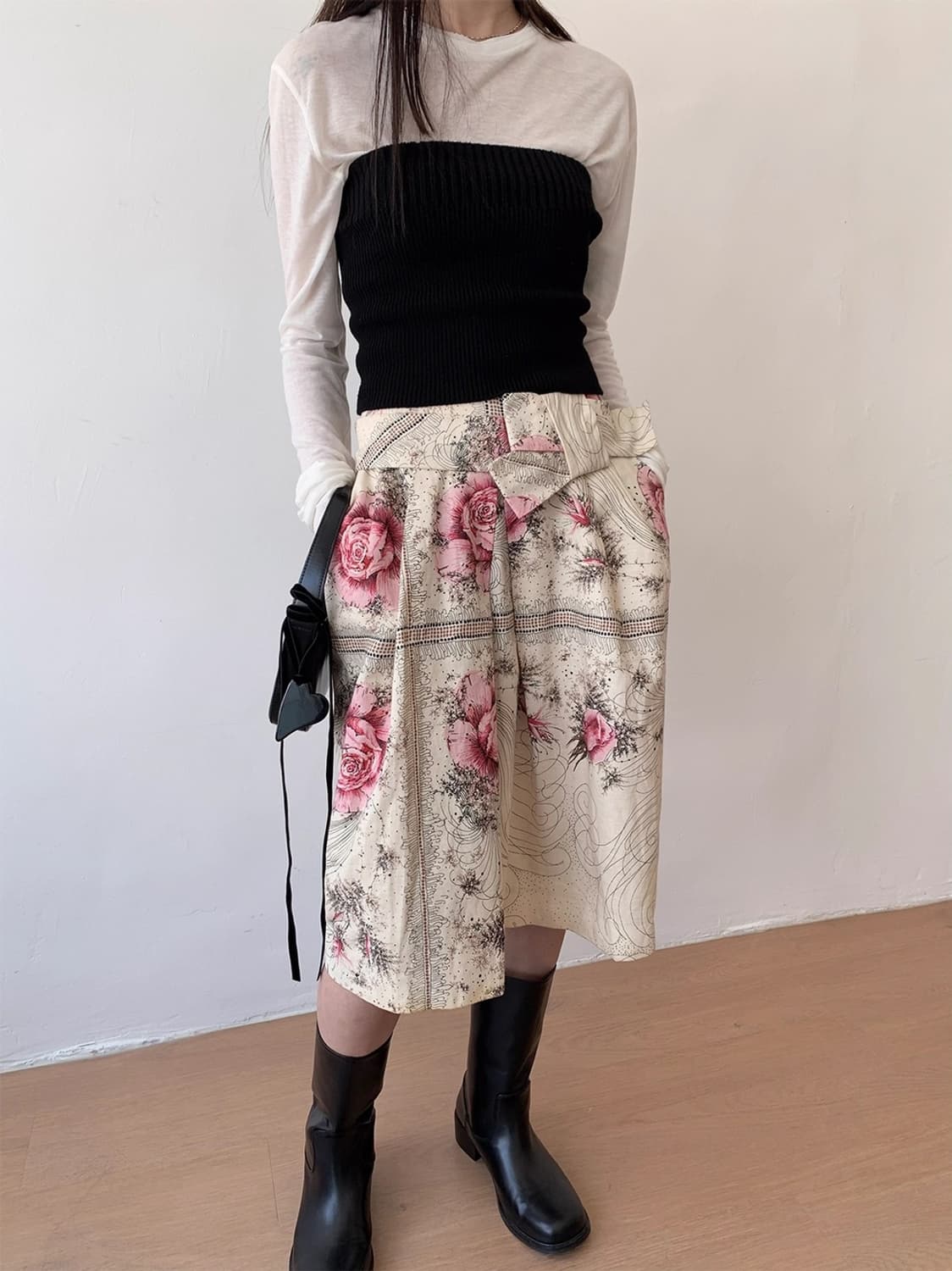 마르니 플라워 패턴 스커트 상품이미지3