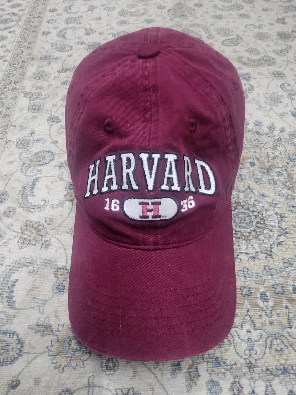 HARVARD 하버드 버건디 볼캡 모자 상품이미지1
