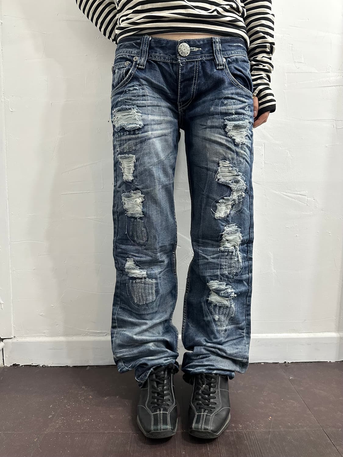 vence grunge punk denim pants 상품이미지1