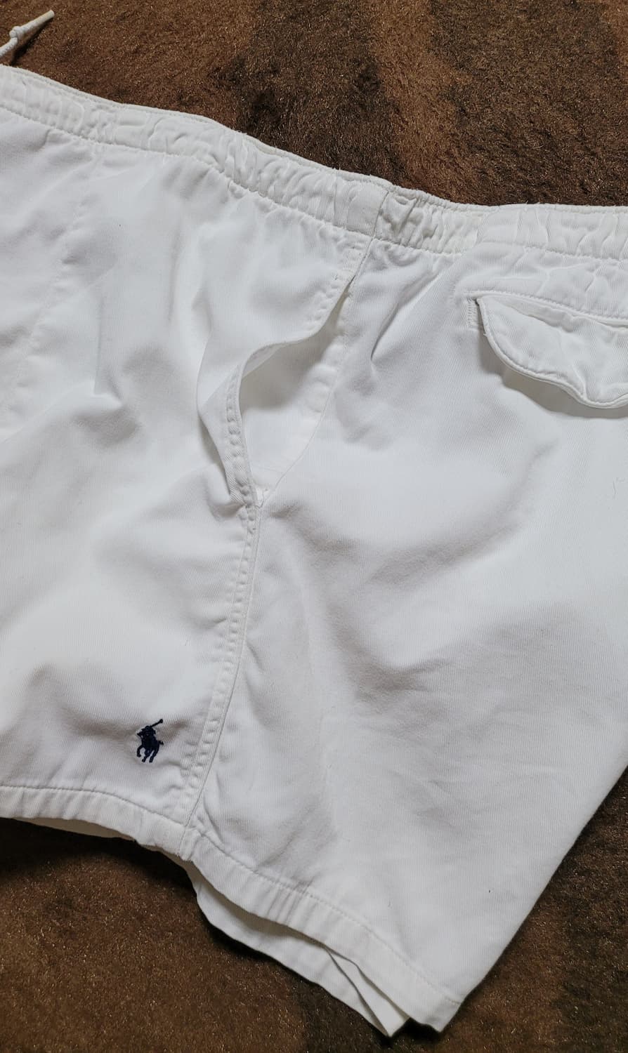 폴로 랄프로렌 남성용 화이트 숏 반바지(L) 상품이미지5