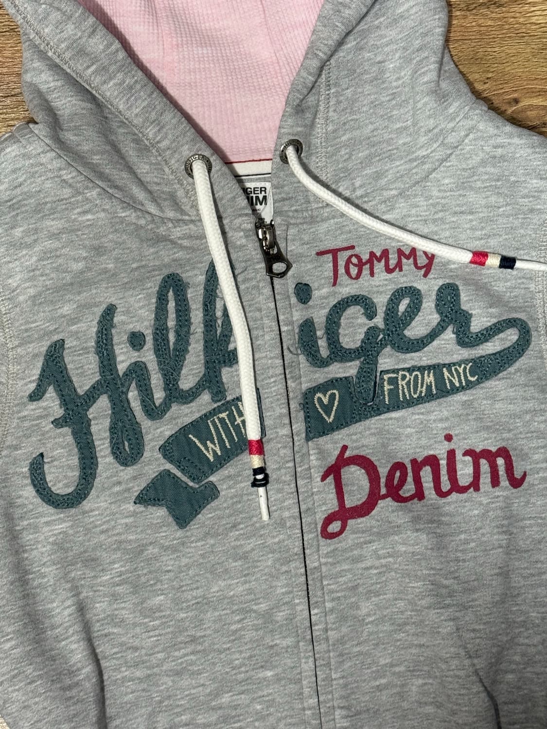 타미힐피거 그레이핑크 하트 후드집업 상품이미지4