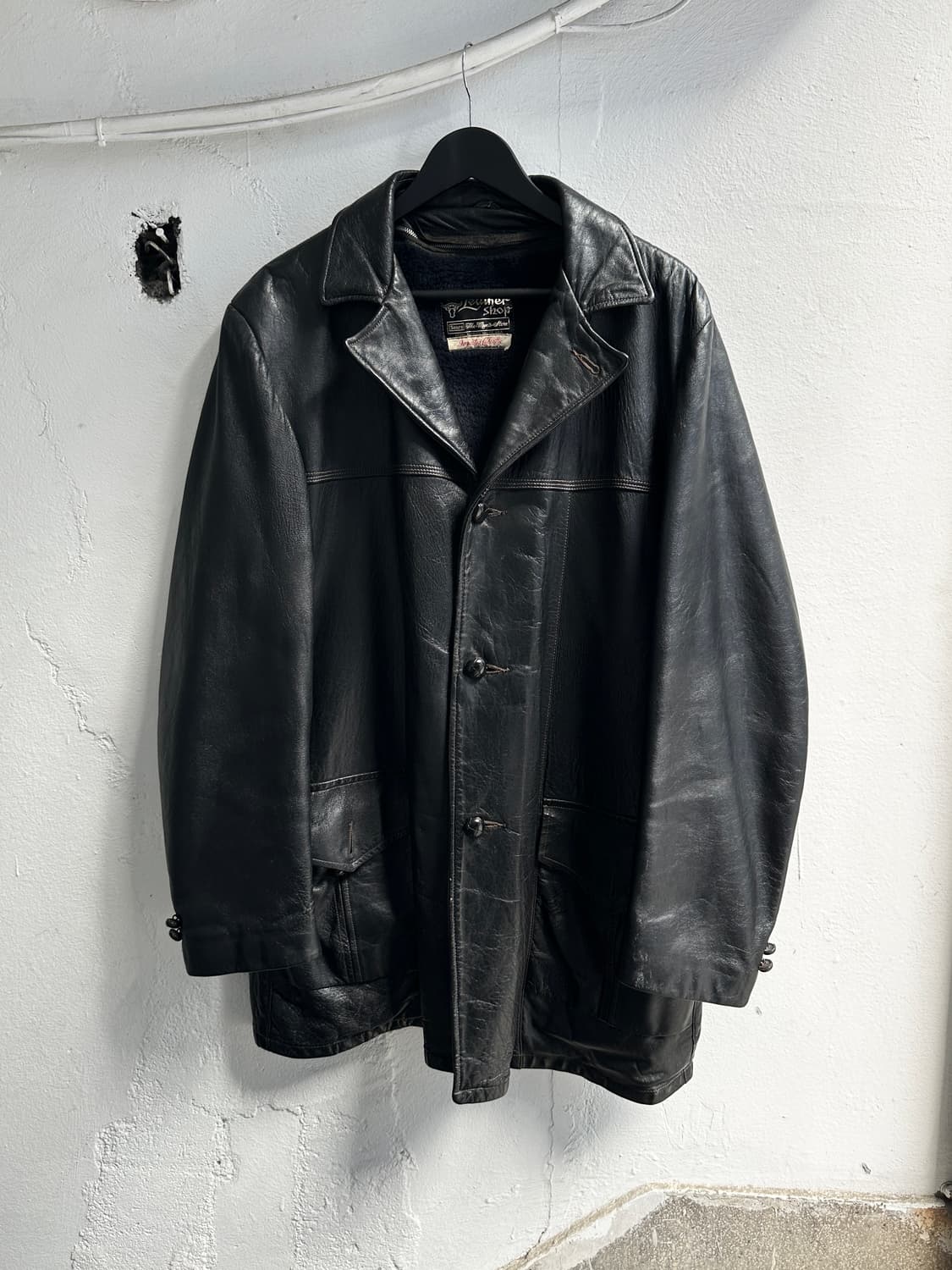 80's 빈티지 Sears 시어스 레더 코트 상품이미지1