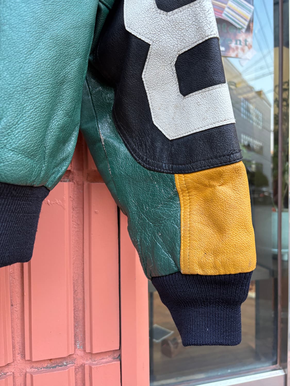 Vintage 올드스쿨 레더 자켓 상품이미지4