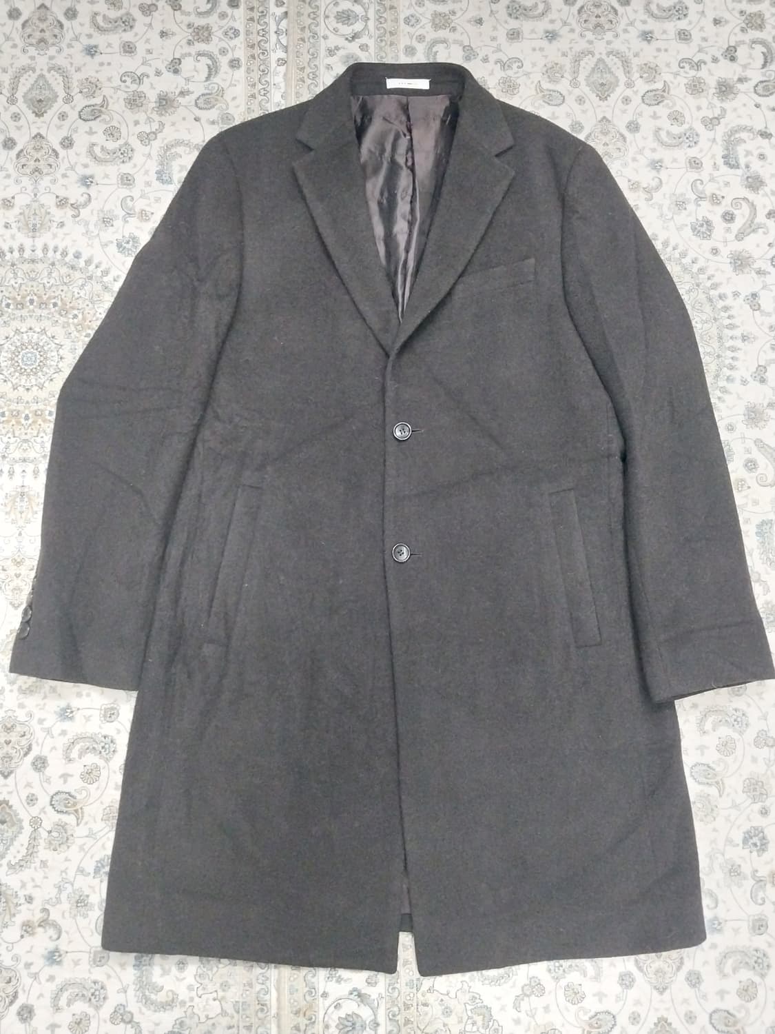 sieg 캐시미어 혼방 다크 브라운 코트 105 상품이미지1