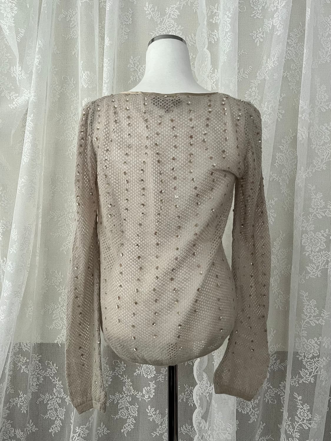 L) 90s 막스마라 알파카 니트 베이지 상품이미지2