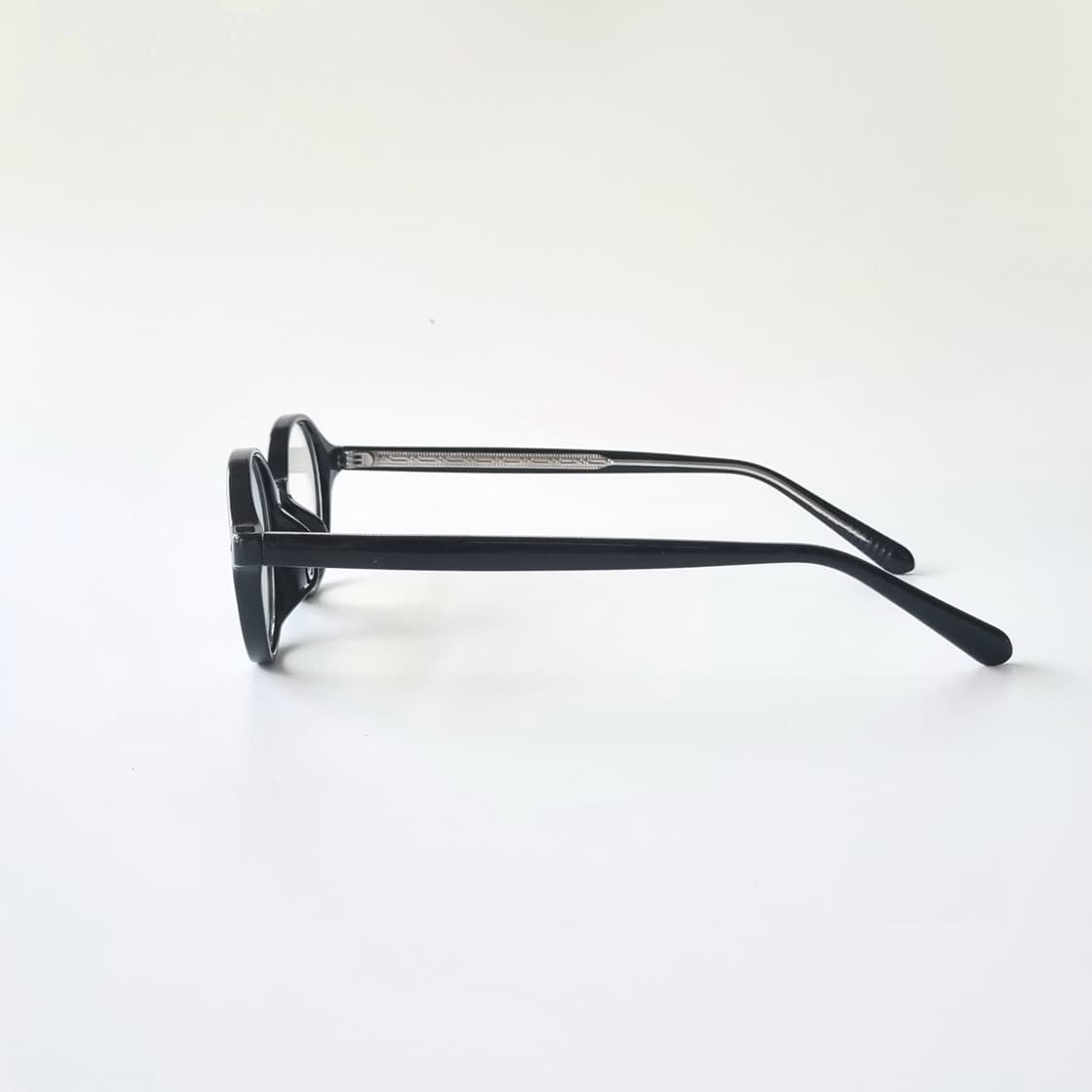 빈티지 타원형 레트로안구 뿔테 블랙 안경테 상품이미지5