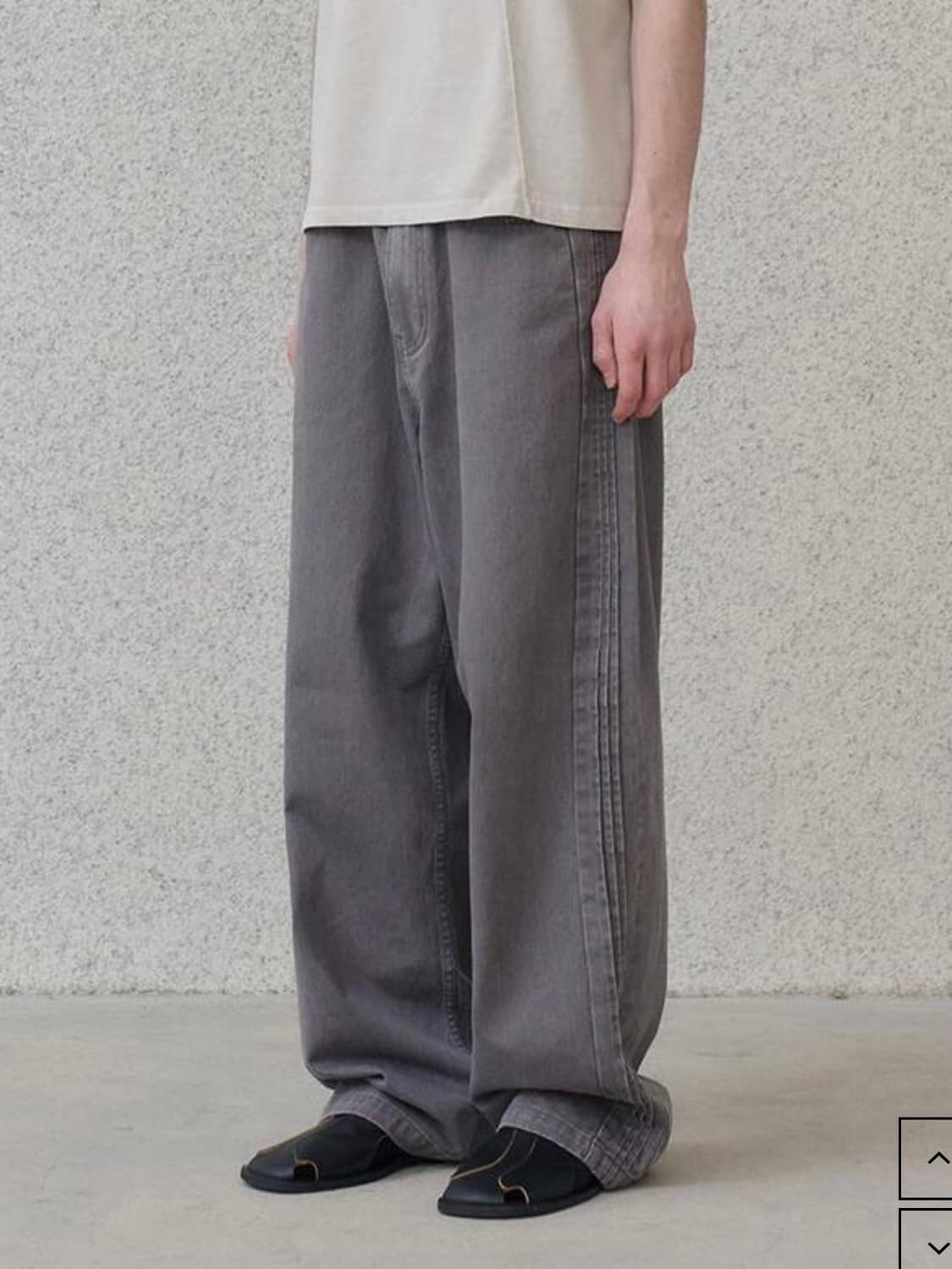 (새상품) 노운 - [25S/S] wide pintuck denim pa 상품이미지6