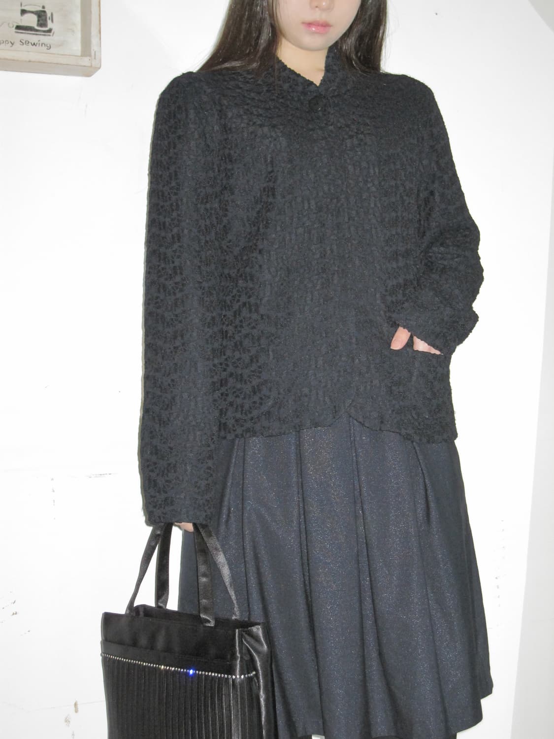 미드나잇 플리츠 토트백 상품이미지3