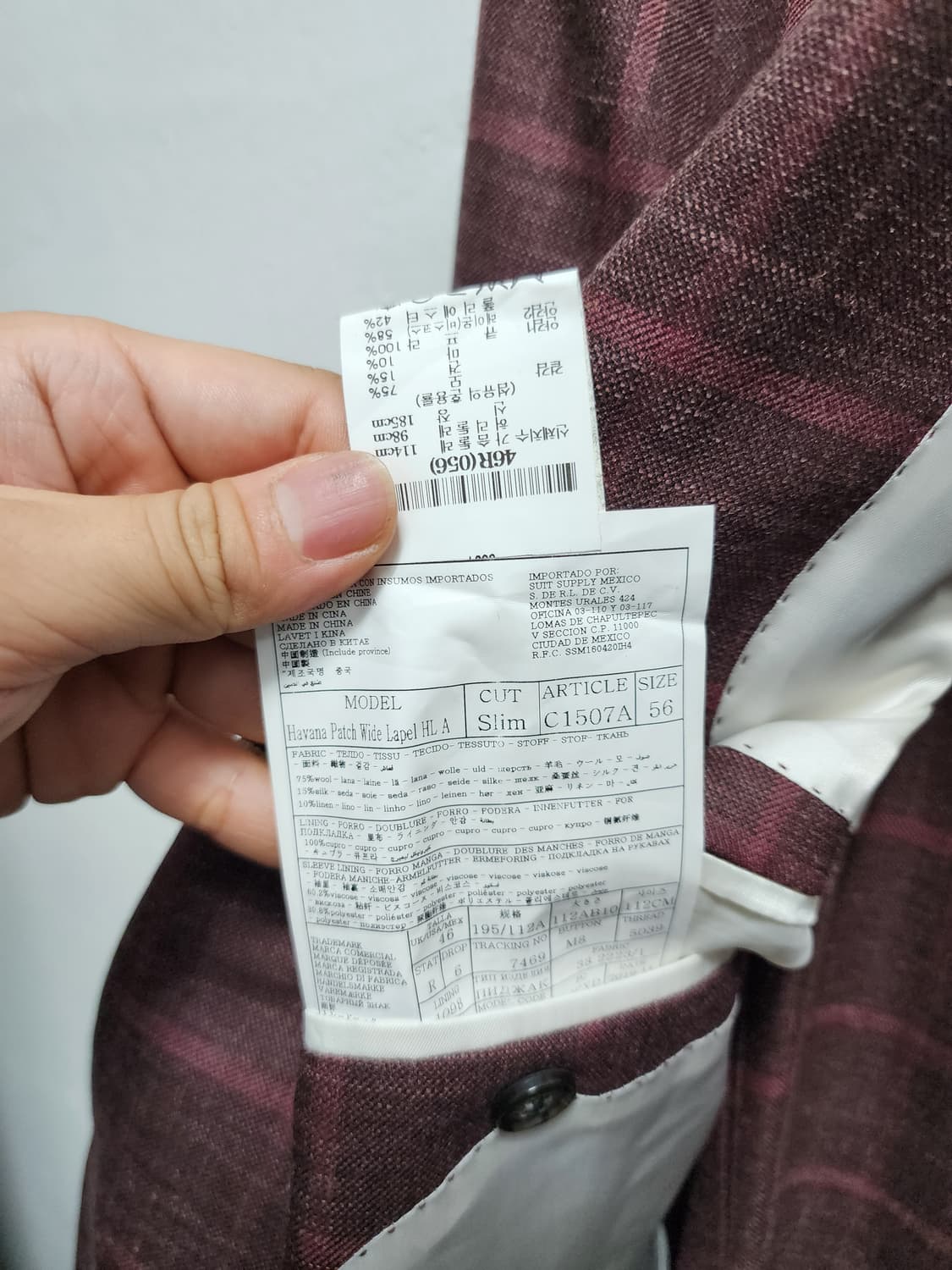 수트서플라이 실크,린넨,모직 혼용 블레이저 상품이미지7