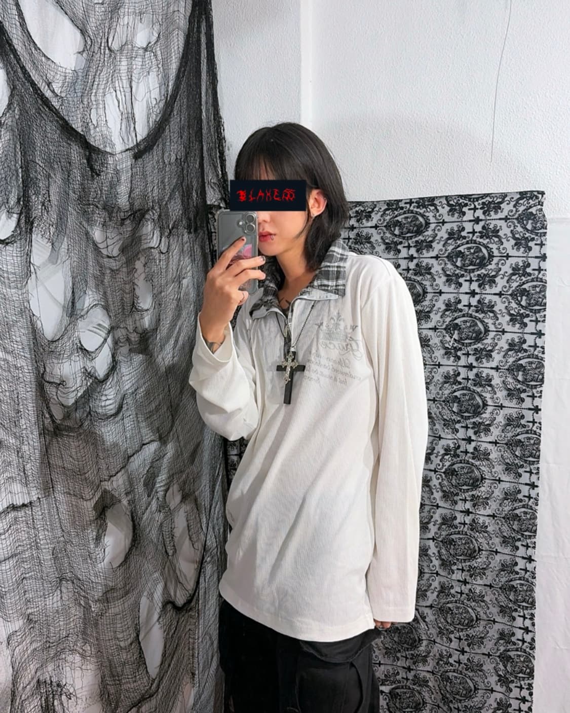 Y2K Layered lettering long sleeve unisex 상품이미지3