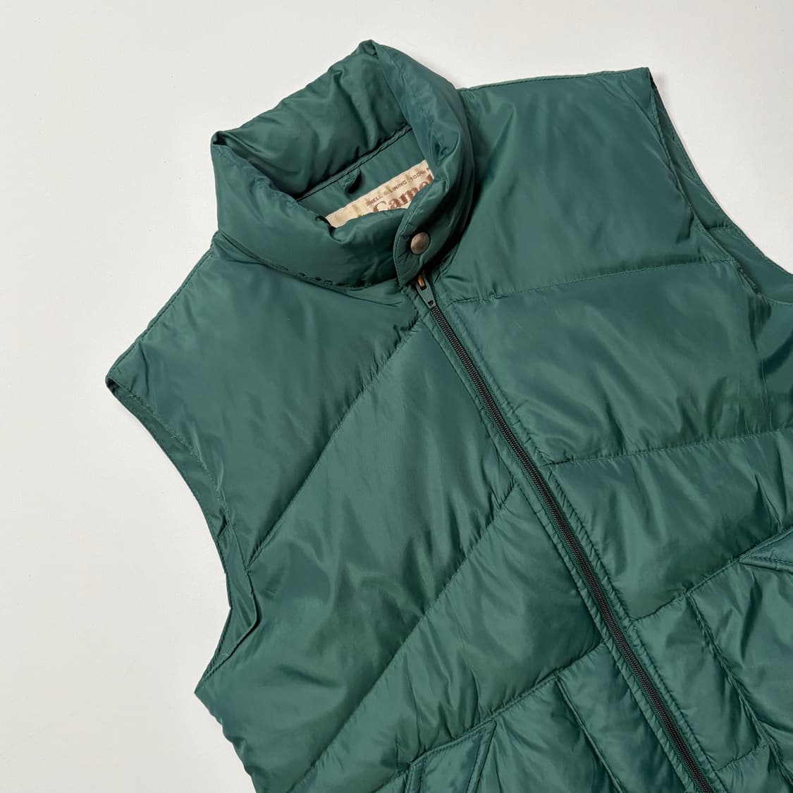 Camel Down 패딩 베스트 그린 상품이미지2