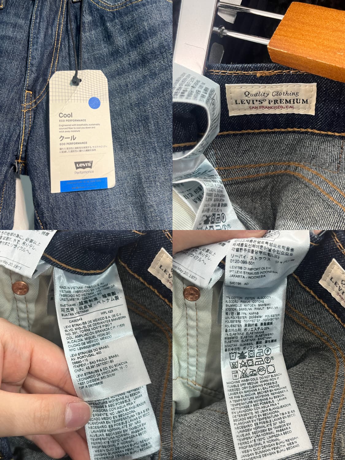 (새 상품) Levi’s 505 진청 8부 데님 28 상품이미지8