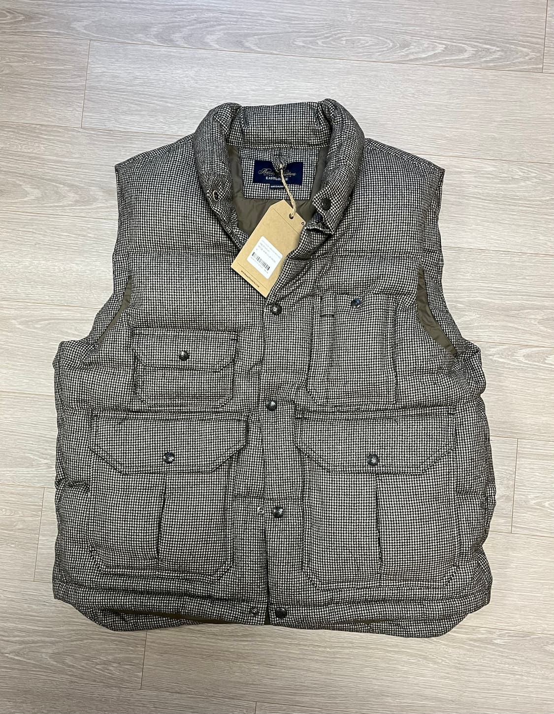 (새상품) 브룩스브라더스 x 이스트로그 구스다운 콜라보 패딩 베스트 상품이미지7