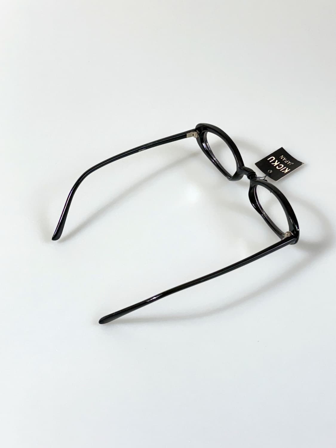 90s KICKU JAPAN 블랙 뿔테 캣아이 빈티지 안경 상품이미지4