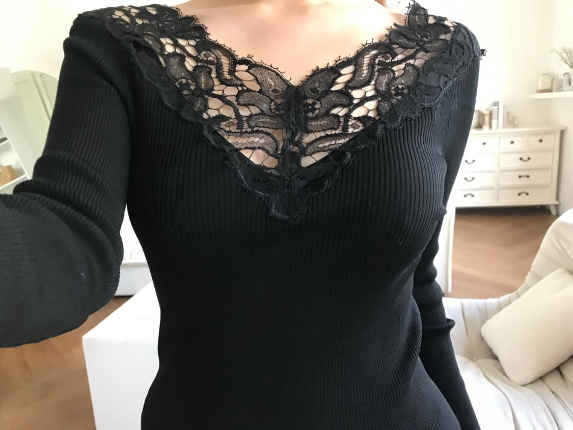 vintage lace slim top 상품이미지1