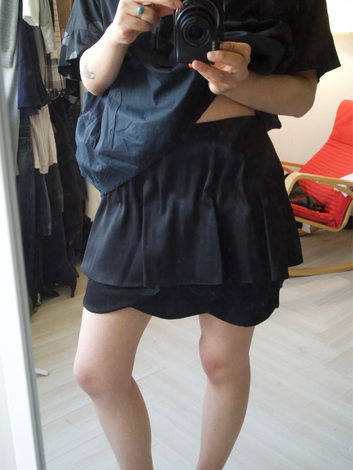 cloud stitch layered mini skirt 상품이미지2