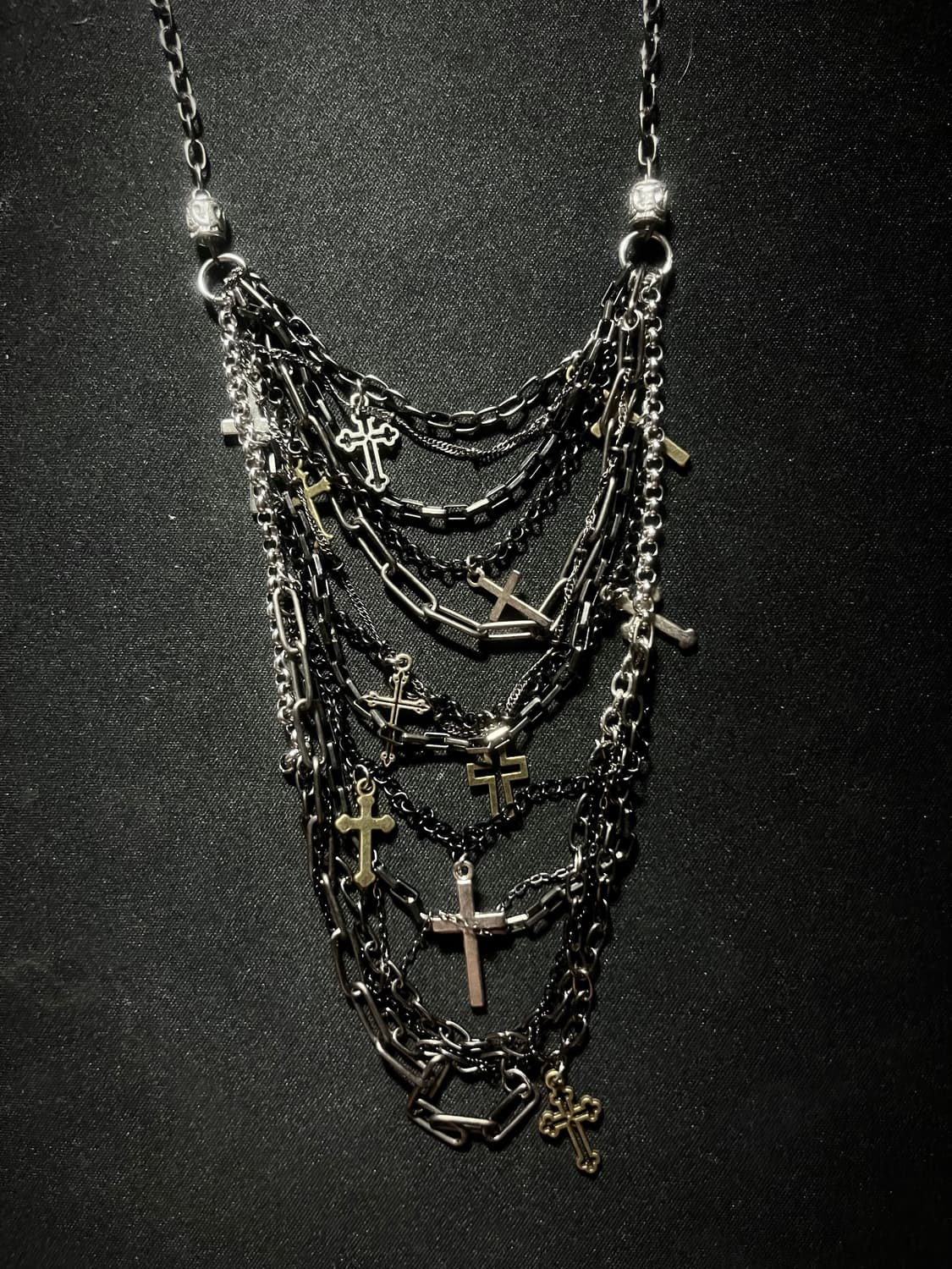 Layering Cross Necklace 상품이미지1