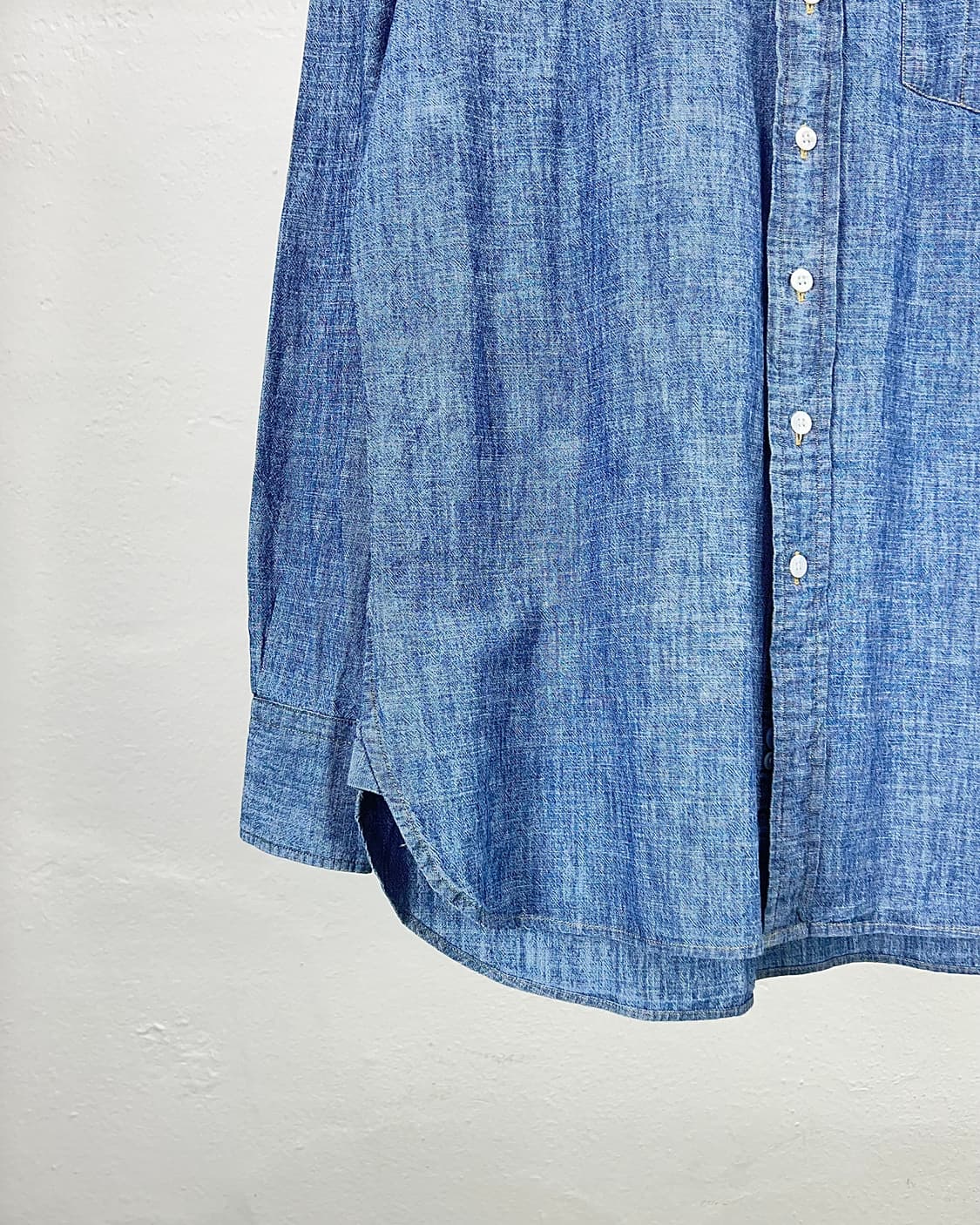 드레익스 샴브레이 버튼 다운 원 포켓 코튼 셔츠 상품이미지4