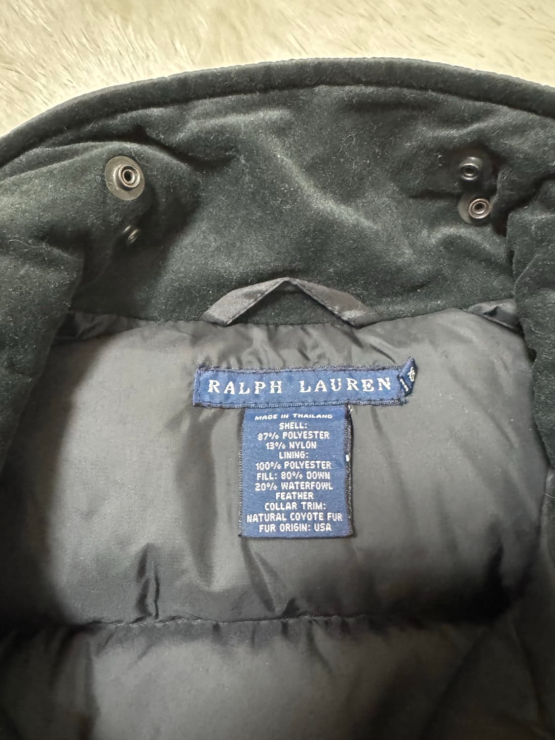 폴로 랄프로렌 빈티지 다운 베스트 상품이미지3