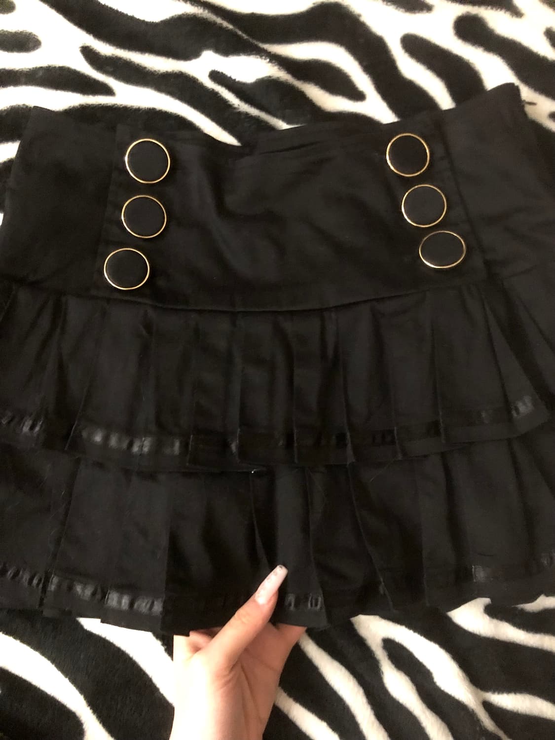 트랄라라 금장 블랙 캉캉스커트 갸루 오네 빈티지 히메 로걀 달천 라떼 상품이미지4