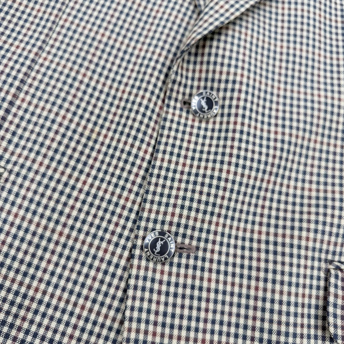 입생로랑 빈티지 체크 블레이저 상품이미지3