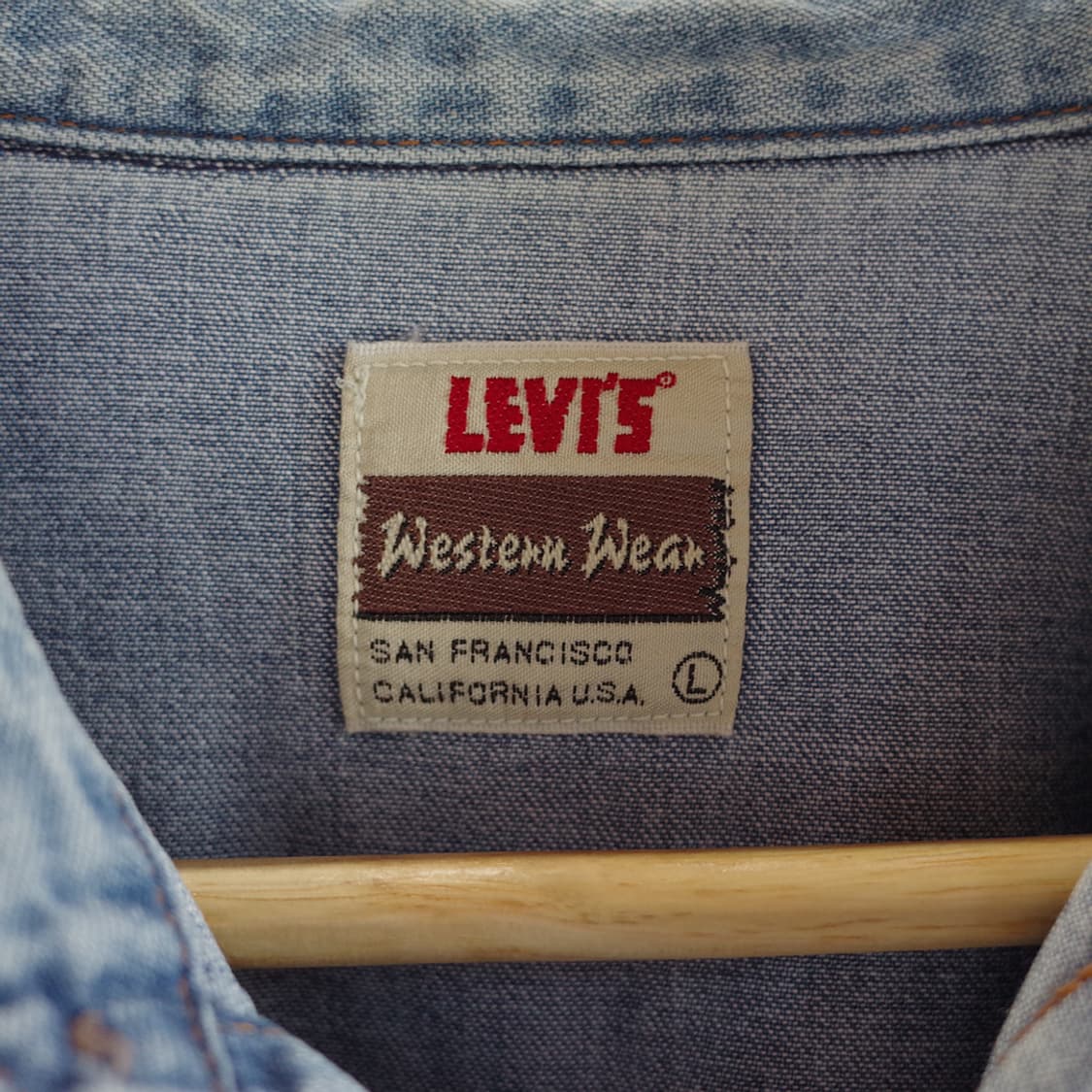 90's Levi's Denim Western Shirt 상품이미지6