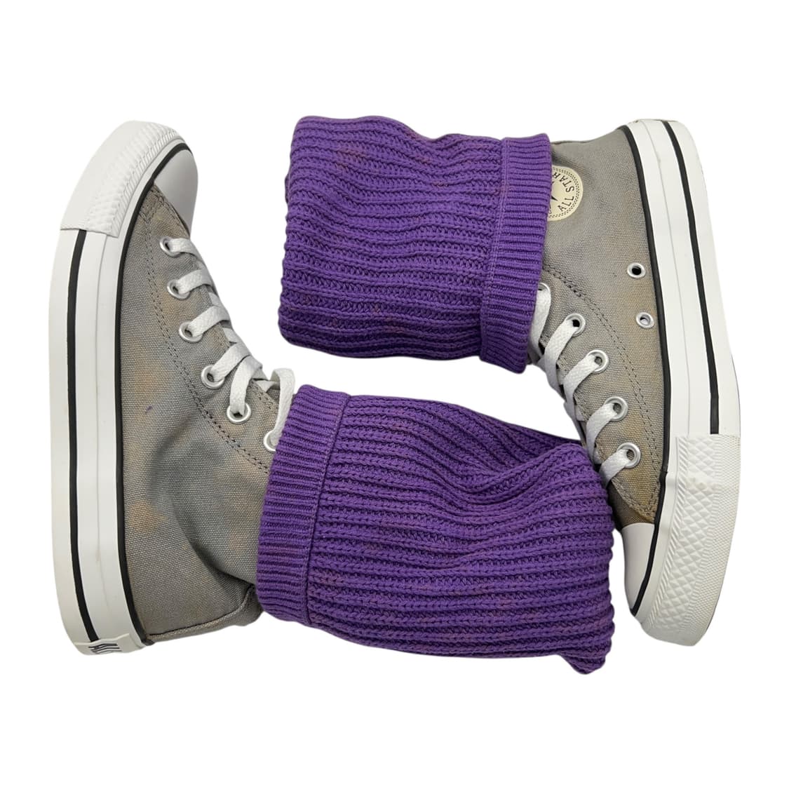 240 Vtg 컨버스 척테일러 올스타 니트 그레이 퍼플 상품이미지3