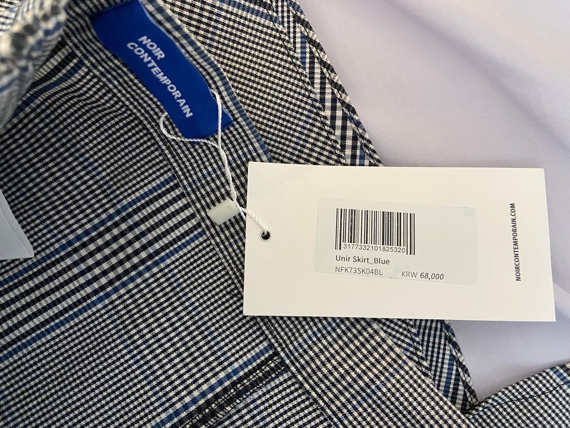 Noir 체크 미니 스커트 상품이미지3