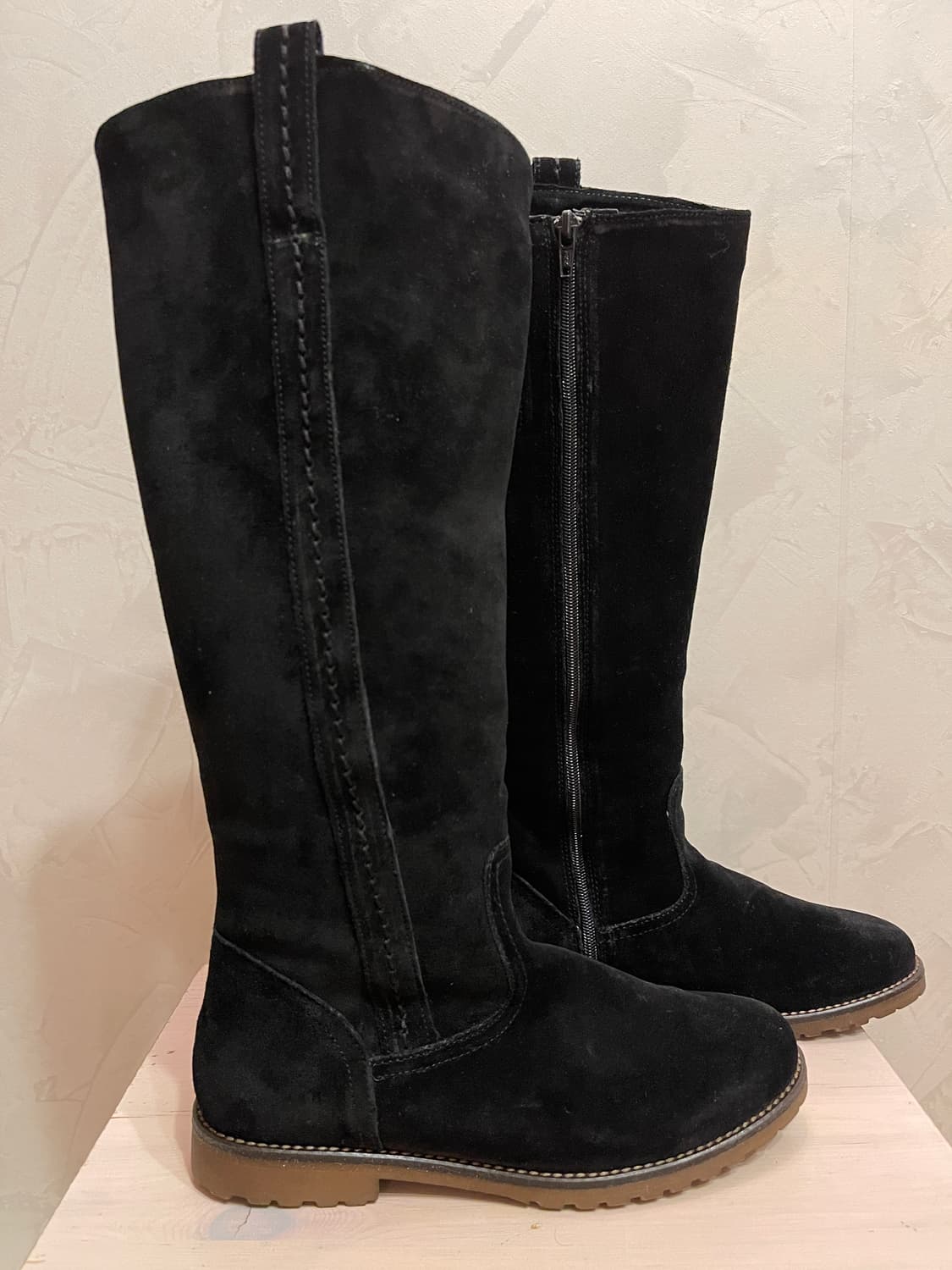 Hawkins호킨스 'Grace Garden' 블랙 스웨이드 롱부츠 상품이미지2