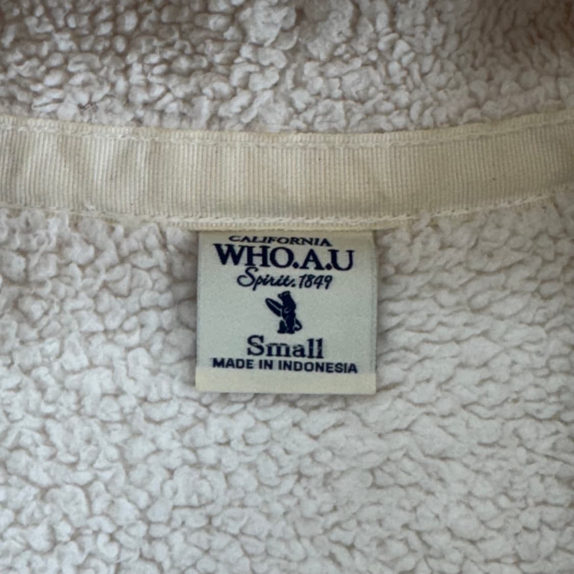 Who A U 후아유 캘리포니아 레터링 아이보리 후드집업 상품이미지7