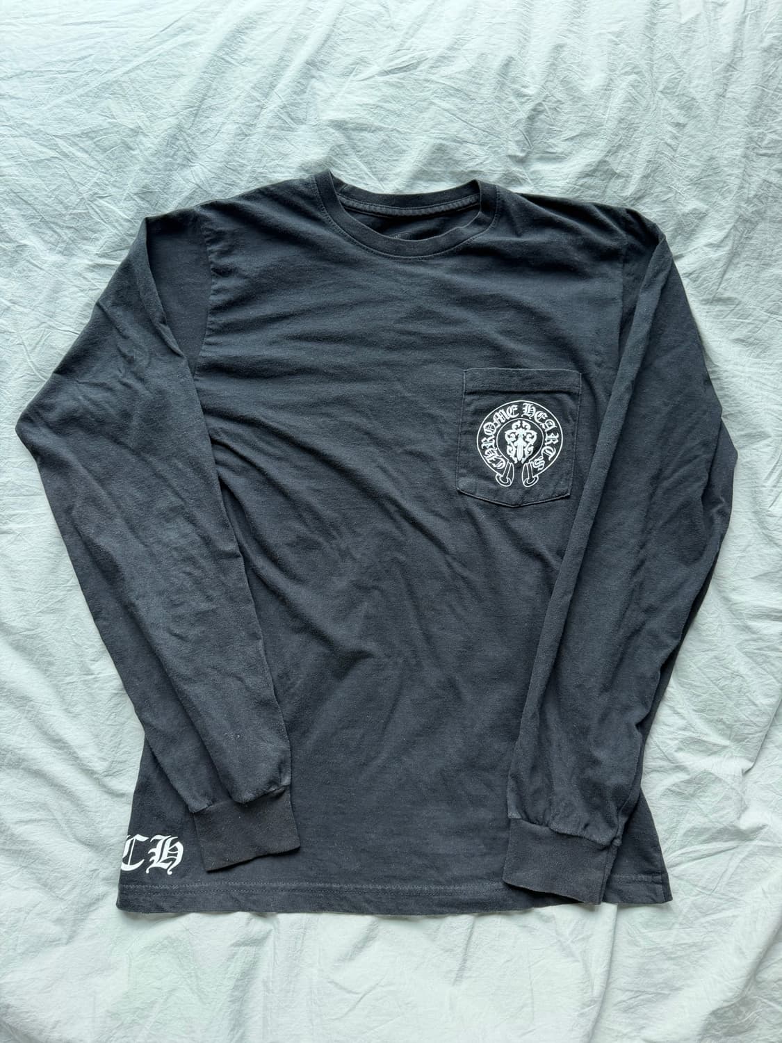 [M] 크롬하츠 아메리칸 플래그 대거 롱슬리브 티셔츠 블랙 상품이미지2