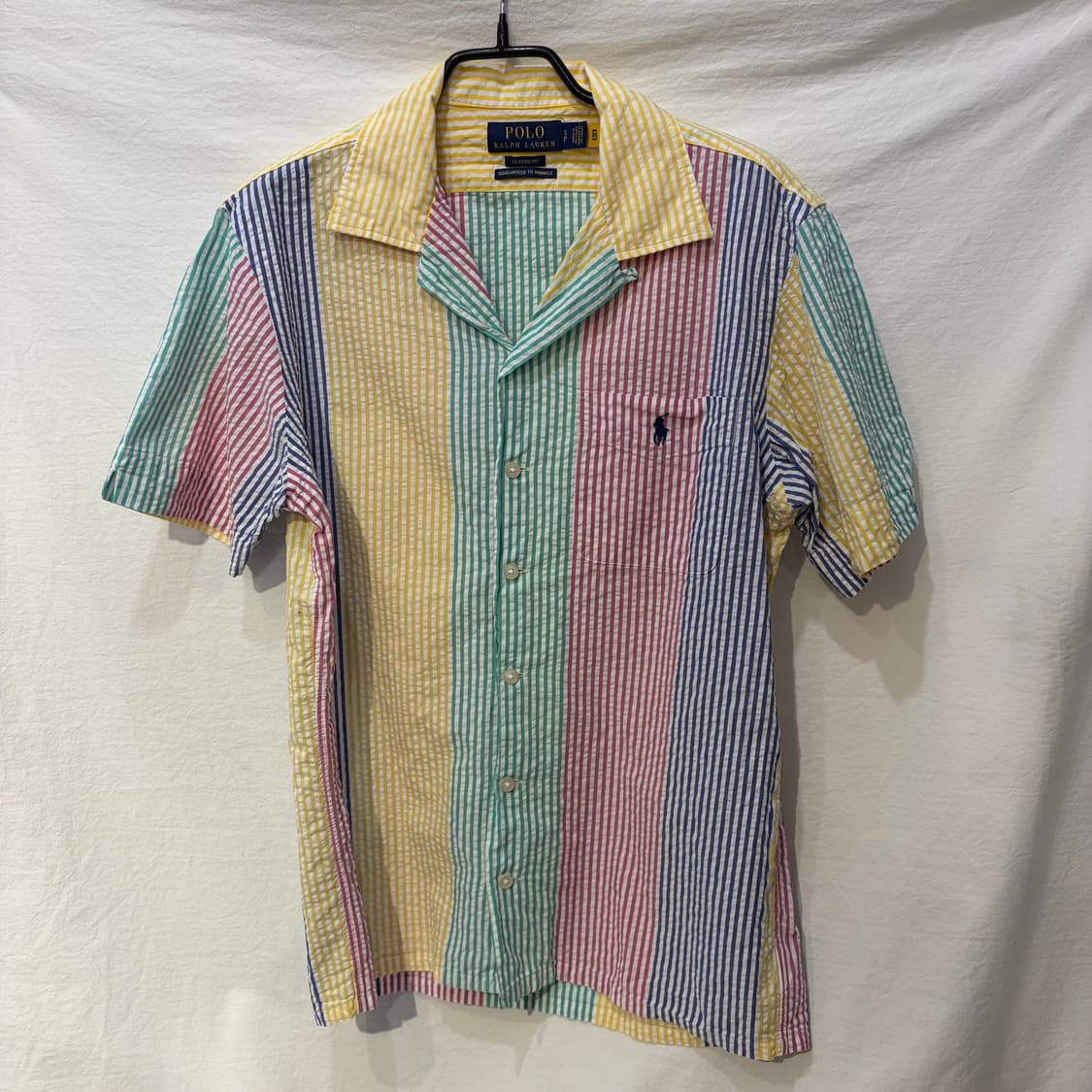 폴로 랄프로렌 스트라이프 시어서커 셔츠 큐알인증 상품이미지1
