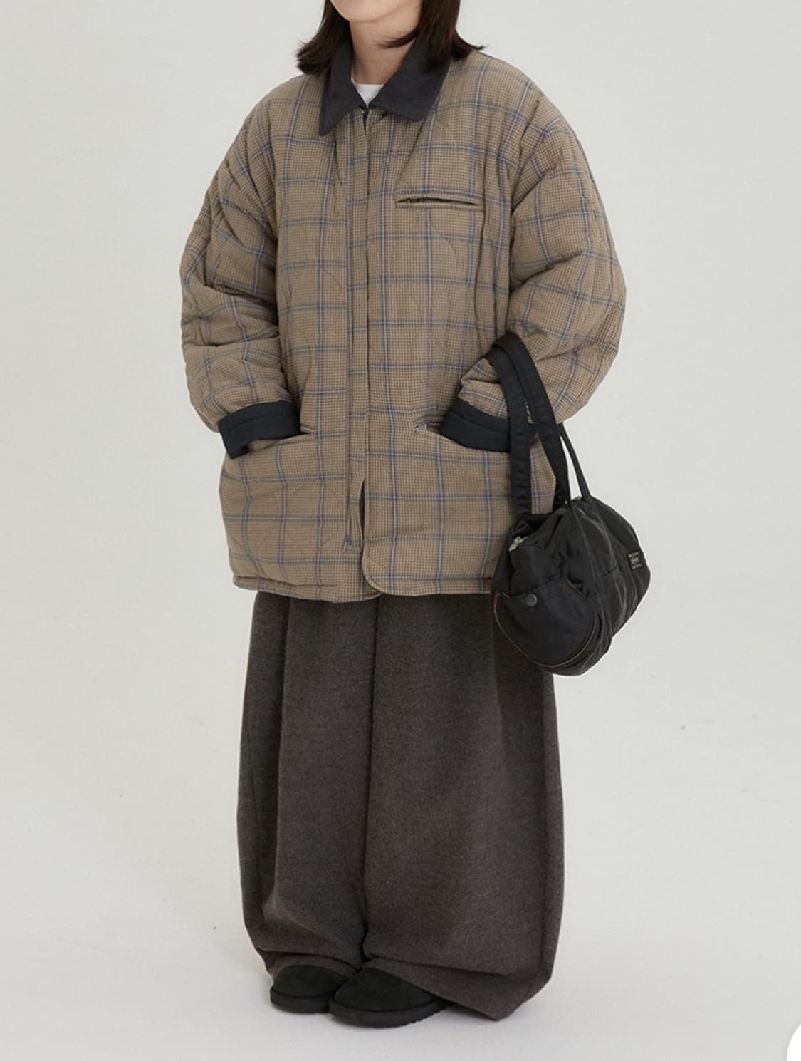 BAONHAUS-칼렌 체크 리버시블 코듀로이 점퍼 상품이미지1