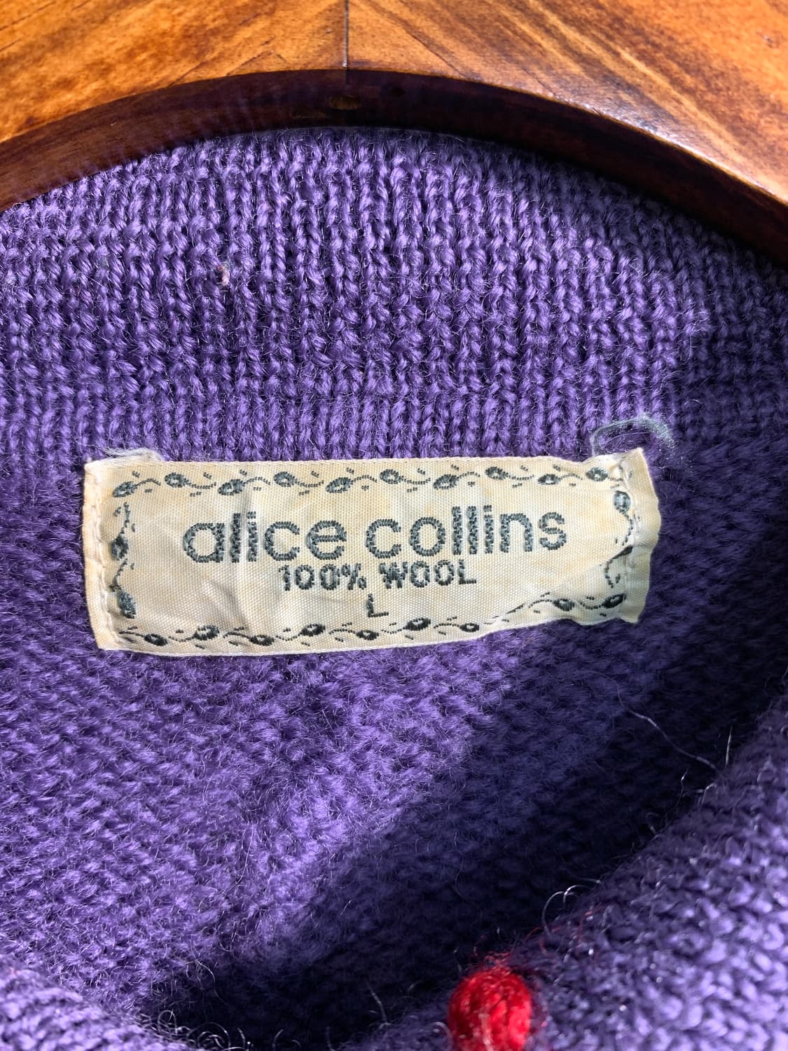 alice collins 울 100% 빈티지 니트 L 상품이미지7