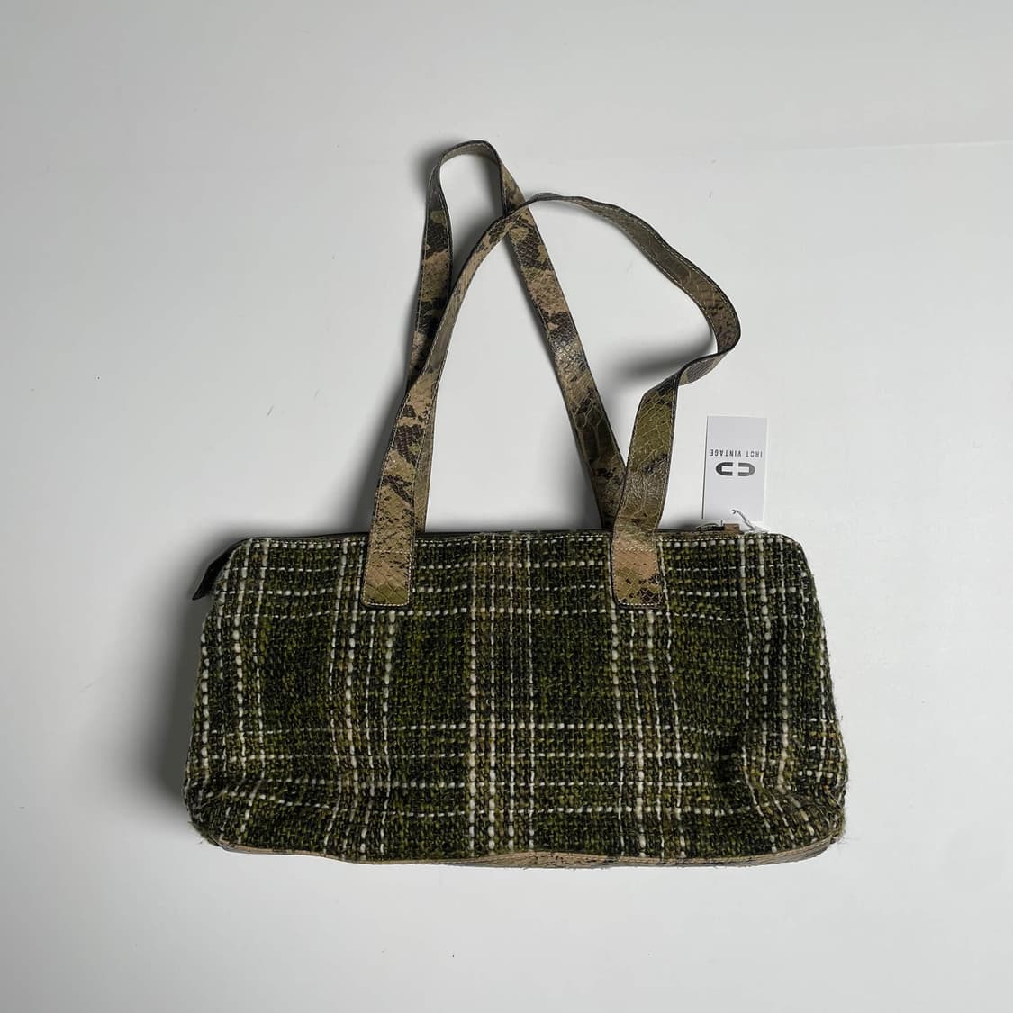 Arcadie 뱀패턴 &초록 트위드 백 (italy)   상품이미지7