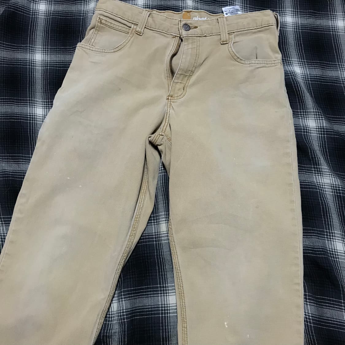 칼하트 덕 캔버스 릴렉스드 핏 베이지 워크 팬츠 상품이미지6