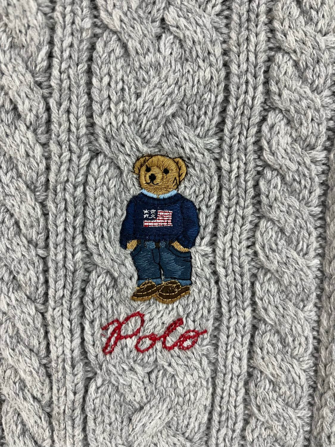 폴로 랄프 로렌 베어 케이블 니트 스카프 상품이미지2