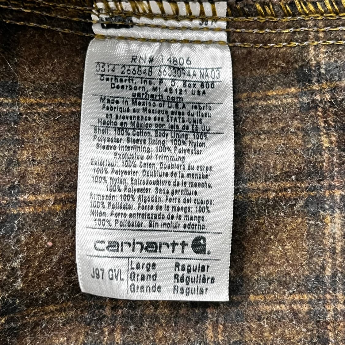 칼하트 J97 디트로이트 자켓 그레이블 gvl 상품이미지10