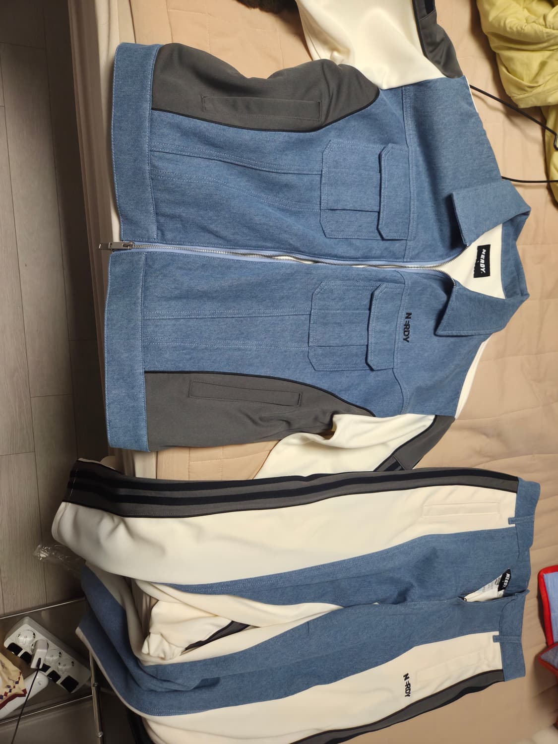 널디 데님져지세트 새상품 착샷 상의L 하의s 상품이미지1