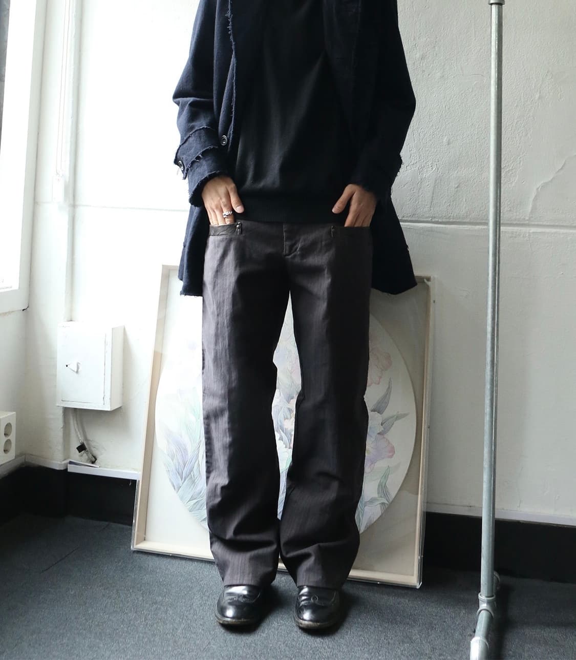 저스트 카발리 핀스트라이프 팬츠 상품이미지1