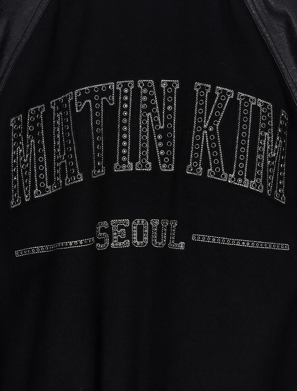 마뗑킴 레더배색 울 점퍼 상품이미지4