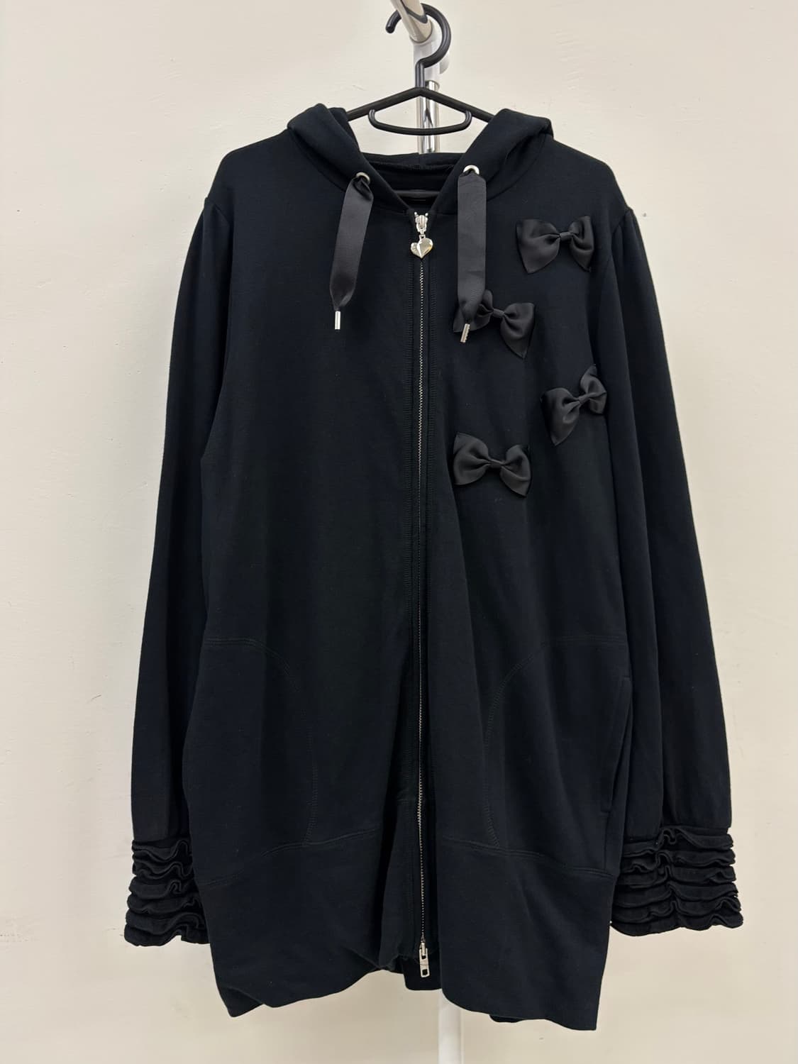 빈티지 블랙 투웨이 후드 집업 상품이미지6